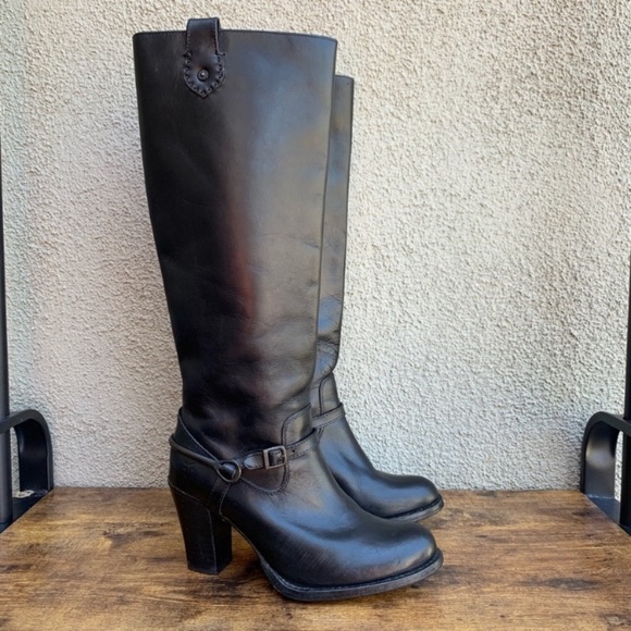 Frye Shoes - FRYE | Tall Black Spur Boots size 8.5
